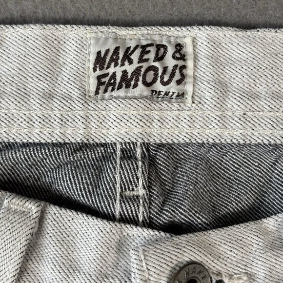 Naked & Famous Weird Guys Pants Men’s 31 White Selvedge Red Line Jeans Denim - Picture 14 of 16